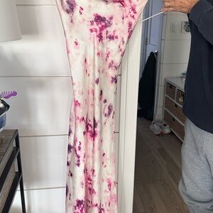 Bardot Pink and White Dress